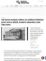 US bond market rallies on softest inflation print since 2020, traders abandon rate hike bets