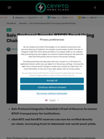 Solv Protocol Boosts BTCFi Trust Using Chainlink PoR Data - Crypto News Flash