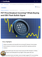 FET Price Breakout Incoming? Whale Buying and OBV Flash Bullish Signal