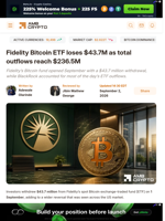 Fidelity Bitcoin ETF loses $43.7M as total outflows reach $236.5M - AMBCrypto