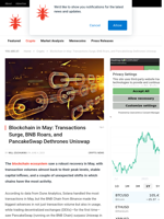 Blockchain in May: Transactions Surge, BNB Roars, and PancakeSwap Dethrones Uniswap - NullTX