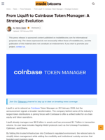 From Liquifi to Coinbase Token Manager: A Strategic Evolution - InsideBitcoins.com
