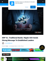 XRP Vs. Traditional Banks: Ripple CEO Sends Strong Message To Established Leaders | Bitcoinist.com