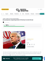 Iran proposes reopening Strait of Hormuz to end US war