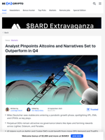 Only A Few Altcoins and Narratives Could Rally in Q4