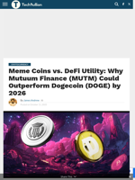 Meme Coins vs. DeFi Utility: Why Mutuum Finance (MUTM) Could Outperform Dogecoin (DOGE) by 2026 - TechBullion