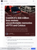 CoinDCX's $16 million loss revives uncomfortable memories of FTX and Celsius