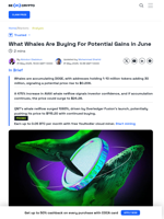 What Crypto Whales are Buying for June 2025