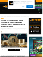 Strive ($ASST) Pays Off Semler Debt, Buys $29M In Bitcoin