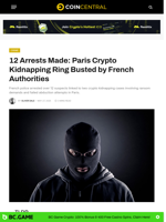 12 Arrests Made: Paris Crypto Kidnapping Ring Busted by French Authorities - CoinCentral