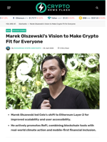 Marek Olszewski’s Vision to Make Crypto Fit for Everyone - Crypto News Flash