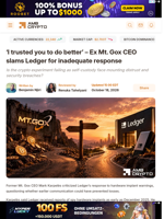 ‘I trusted you to do better’ – Ex Mt. Gox CEO slams Ledger for inadequate response - AMBCrypto