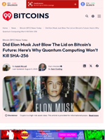 Did Elon Musk Blow The Lid on Bitcoin and Quantum Computing?