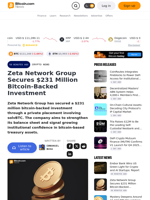 Zeta Network Group Secures $231 Million Bitcoin-Backed Investment – Crypto News Bitcoin News