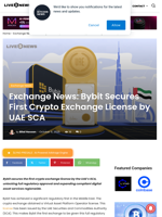 Exchange News: Bybit Secures First Crypto Exchange License by UAE SCA | Live Bitcoin News
