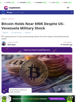 Bitcoin Holds Near $90K Despite US–Venezuela Military Shock