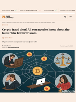 Crypto fraud alert! All you need to know about the latest 'fake law firm' scam - AMBCrypto