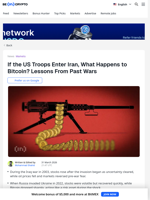 US Ground War in Iran: How Will Bitcoin and Stock Markets React?