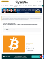 Bitcoin ETF outflows near $3B as institutional sentiment declines