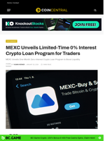 MEXC Unveils Limited-Time 0% Interest Crypto Loan Program for Traders