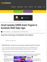 Zircuit Launches $495K Grants Program to Accelerate Web3 Super Apps