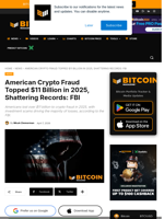 American Crypto Fraud Topped $11 Billion In 2025, Shattering Records: FBI