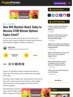 How Will Markets React Today to Massive $13B Bitcoin Options Expiry Event?