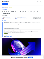 Top 3 Made in USA Coins Coins to Watch For Week