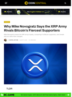 Why Mike Novogratz Says the XRP Army Rivals Bitcoin’s Fiercest Supporters - CoinCentral