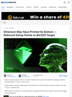 Ethereum Price Just Bottomed Out? Here Is Why $4,000 Is Still On