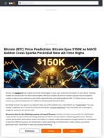 Bitcoin (BTC) Price Prediction: Bitcoin Eyes $150K as MACD Golden Cross Sparks Potential New All-Time Highs - Brave New Coin