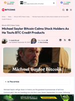 Michael Saylor Bitcoin Calms Holders As He Touts BTC Credit