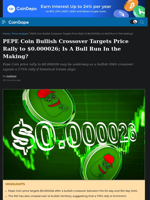 PEPE Coin Bullish Crossover Targets Price Rally to $0.000026