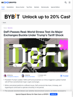 How DeFi Won The Market Crash As Exchanges Fell Out
