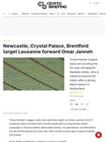 Newcastle, Crystal Palace, Brentford target Lausanne forward Omar Janneh
