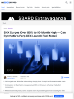 Synthetix (SNX) Hits 10-Month High — Will the Rally Last?
