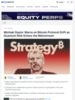 Michael Saylor Flags a New Quantum Risk for Bitcoin
