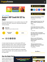 Analyst: XRP Could Hit $27 by 2027