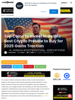 Top Coins to Invest in as this Best Crypto Presale to Buy for 2025 Gains Traction | Live Bitcoin News