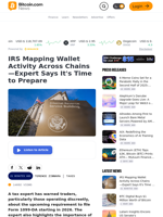 IRS Mapping Wallet Activity Across Chains—Expert Says It's Time to Prepare – Bitcoin News