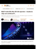 BEAT holds $6 after $11.48 rejection – Audiera's rally can continue IF… - AMBCrypto