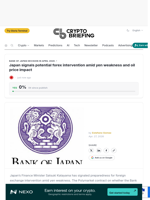 Japan signals potential forex intervention amid yen weakness and oil price impact