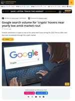 Google Search Interest in 'Crypto' Near 1-Year Lows Amid Market Crash