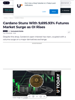 Cardano Stuns With 9,695.93% Futures Market Surge as OI Rises - U.Today