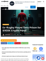 Ex-Rugby Player Gets Prison for $900K Crypto Ponzi | Live Bitcoin News