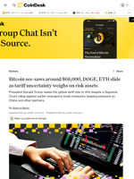 BTC, ETH, DOGE price news: Bitcoin drops to $67,000 as Trump's tariff tentions return