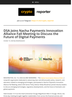 DSA Joins Nacha Payments Innovation Alliance Fall Meeting to Discuss the Future of Digital Payments