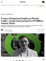 Former Pump.fun Employee Pleads Guilty, Awaits Sentencing for $2 Million Solana Theft - Decrypt