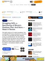 Struggling DATs, a Resurfacing of Bitcoin's Shadowy Past, And More – Week In Review – The Weekly Bitcoin News