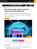 SOL Leverage Longs Jump Ship, Is $200 Next?
